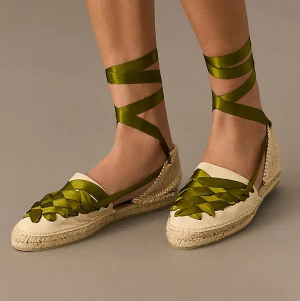 Castaner Juana Espadrilles, Women's US 9/EU 40, Green, NWT